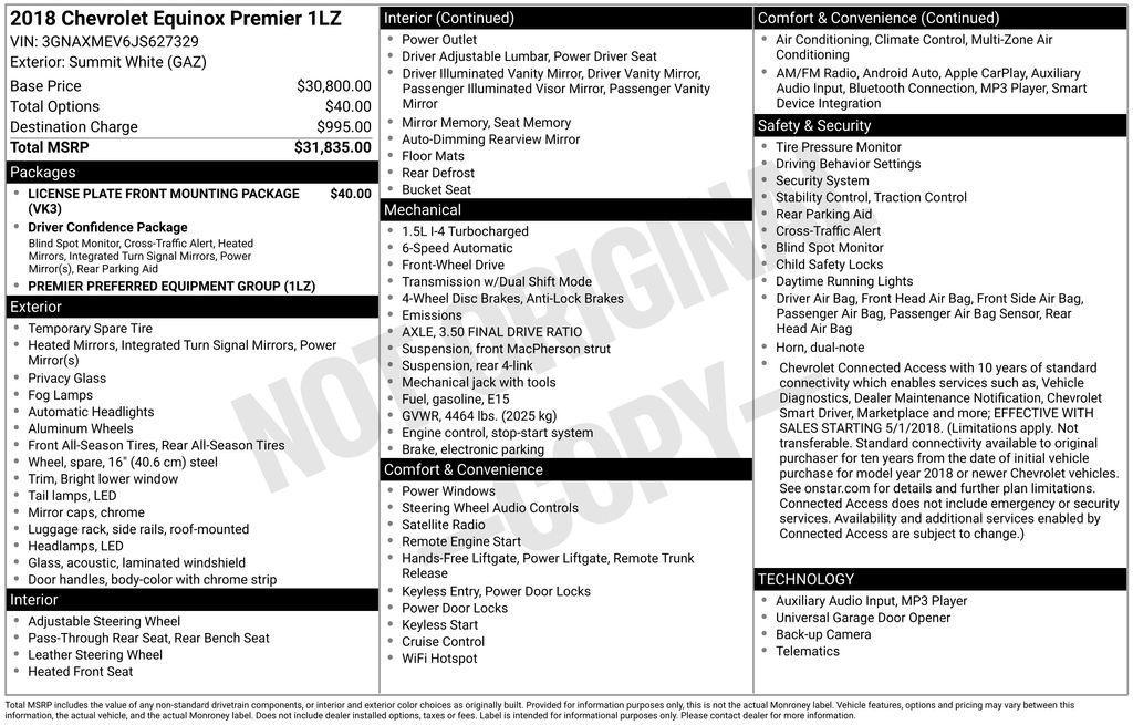 used 2018 Chevrolet Equinox car, priced at $11,496