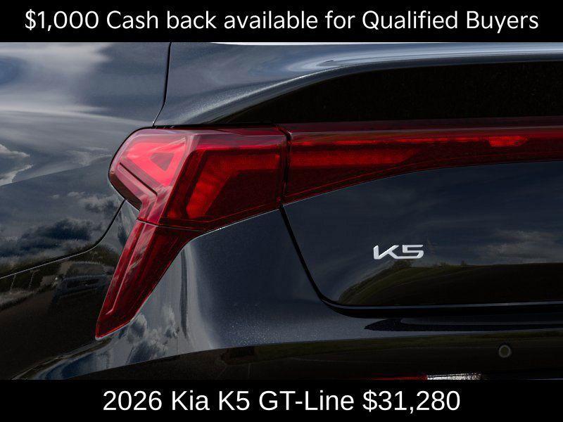 new 2026 Kia K5 car, priced at $31,280