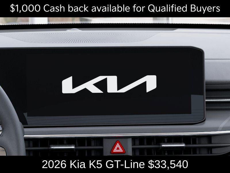 new 2026 Kia K5 car, priced at $33,540
