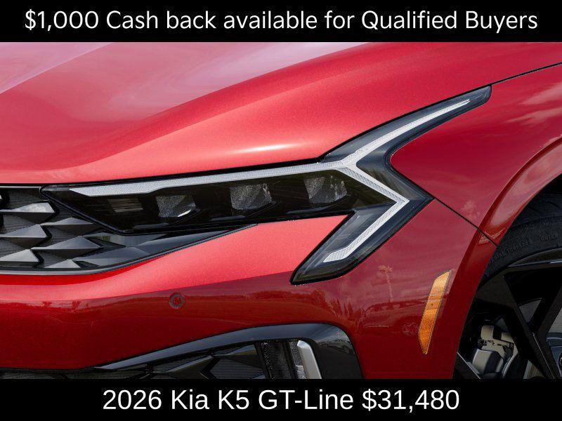 new 2026 Kia K5 car, priced at $31,480