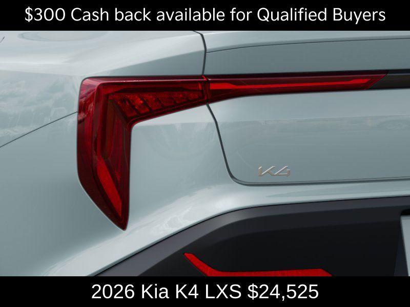 new 2026 Kia K4 car, priced at $24,525