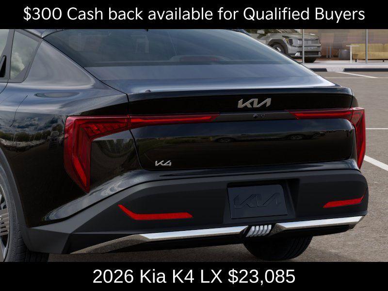 new 2026 Kia K4 car, priced at $23,085