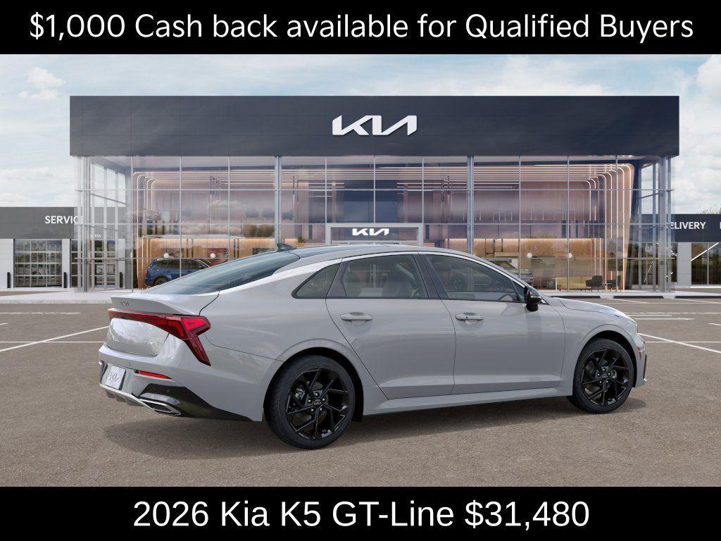 new 2026 Kia K5 car, priced at $31,480