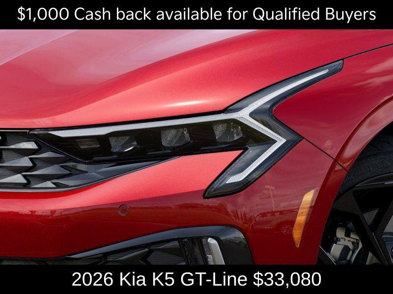 new 2026 Kia K5 car, priced at $33,080