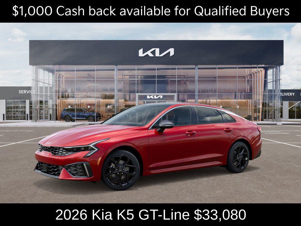 new 2026 Kia K5 car, priced at $33,080