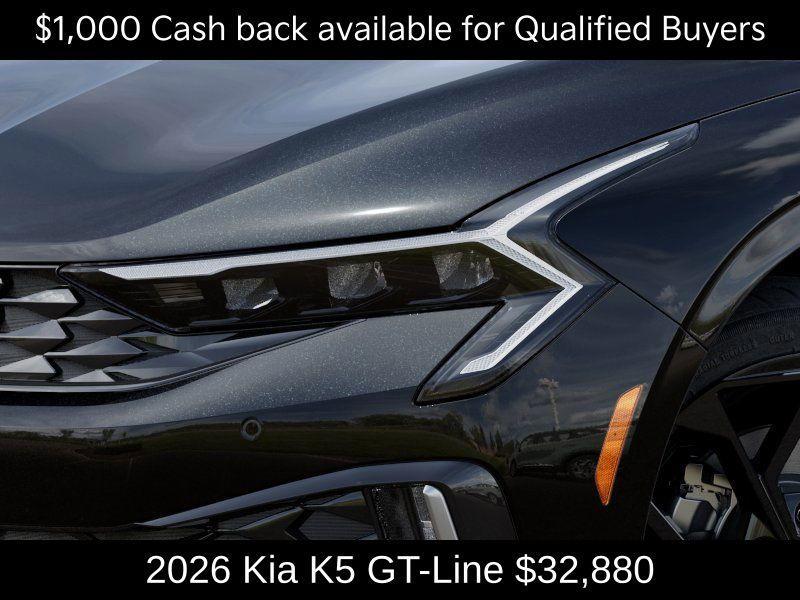 new 2026 Kia K5 car, priced at $32,880