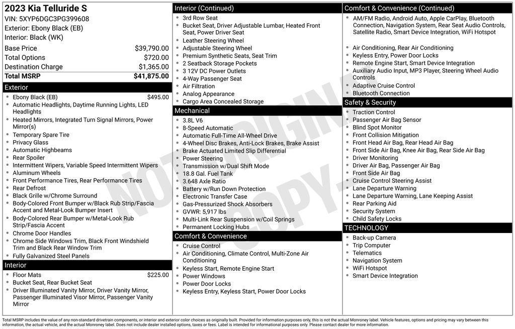 used 2023 Kia Telluride car, priced at $34,500