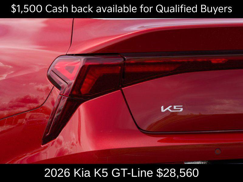 new 2026 Kia K5 car, priced at $28,560