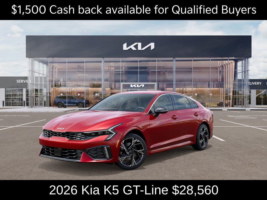 new 2026 Kia K5 car, priced at $28,560