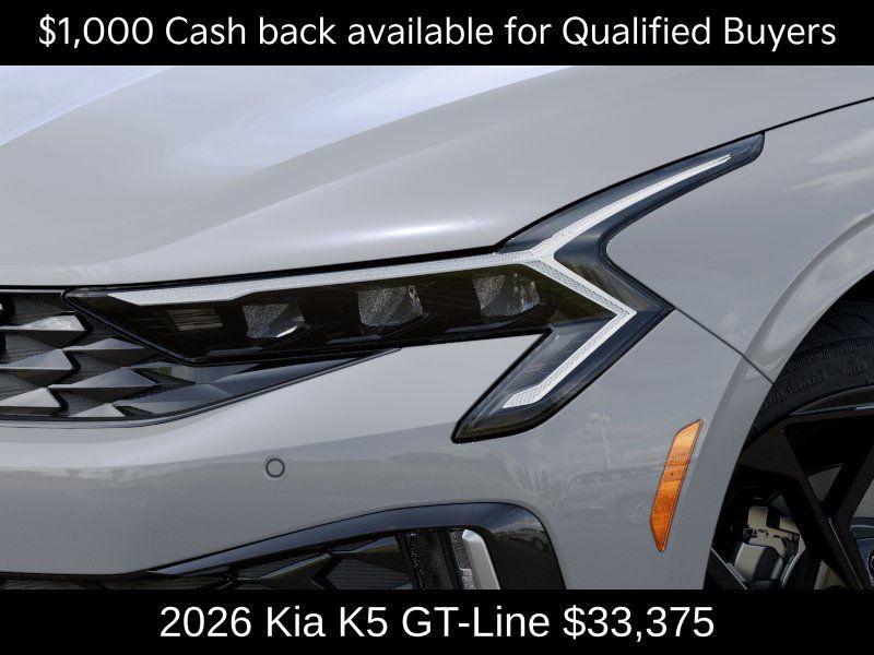 new 2026 Kia K5 car, priced at $33,375