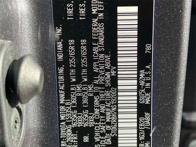 used 2022 Toyota Highlander car, priced at $29,595