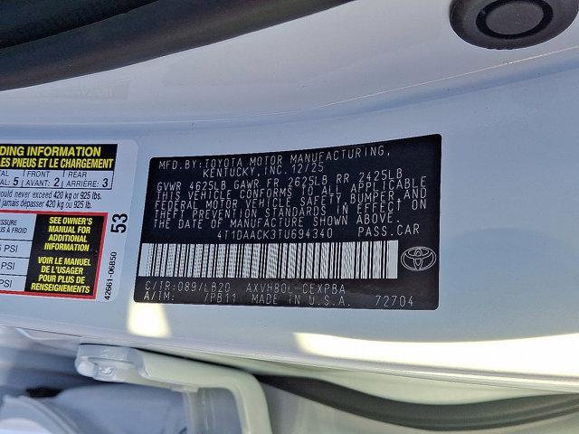 new 2026 Toyota Camry car, priced at $39,433