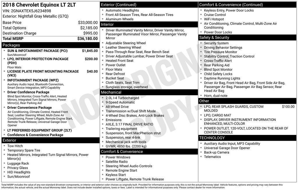 used 2018 Chevrolet Equinox car, priced at $14,995