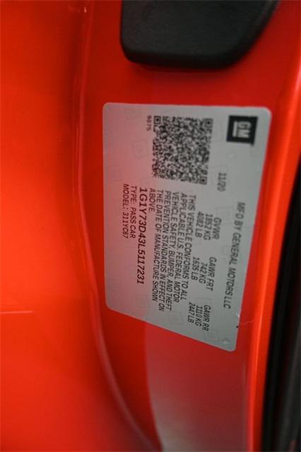 used 2020 Chevrolet Corvette car, priced at $70,482