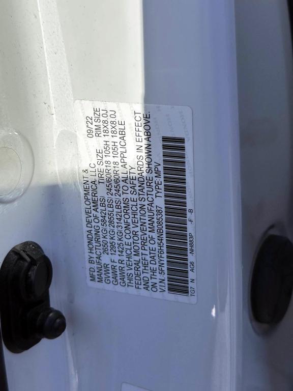 used 2022 Honda Pilot car, priced at $31,588