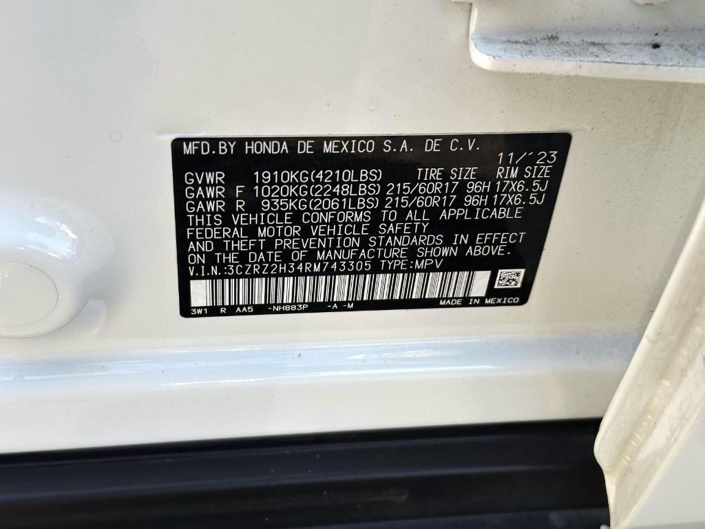 used 2024 Honda HR-V car, priced at $23,999