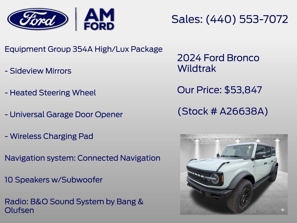 used 2024 Ford Bronco car, priced at $53,847