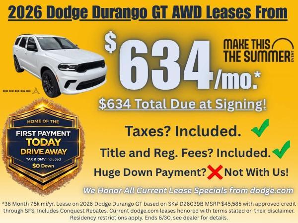 new 2026 Dodge Durango car, priced at $45,760