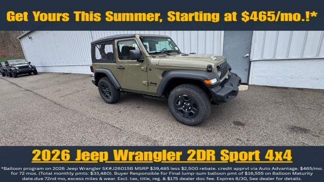new 2026 Jeep Wrangler car, priced at $39,660