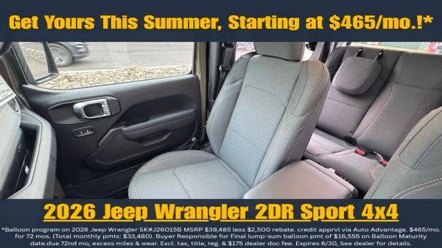 new 2026 Jeep Wrangler car, priced at $39,660