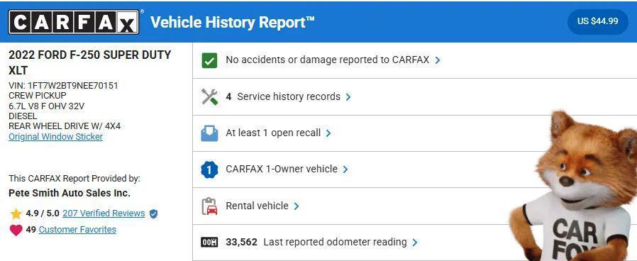 used 2022 Ford F-250 car, priced at $52,995