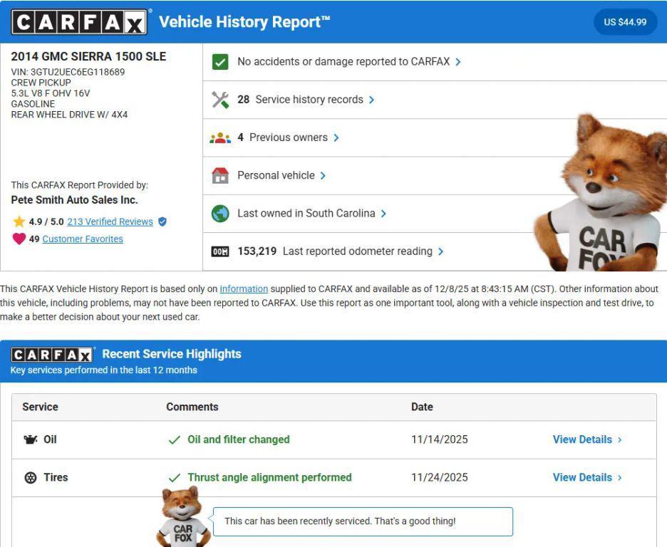 used 2014 GMC Sierra 1500 car, priced at $19,995