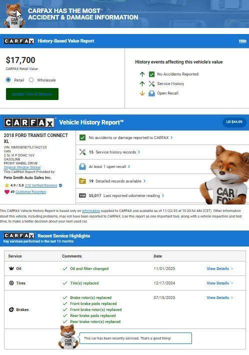 used 2018 Ford Transit Connect car, priced at $16,695