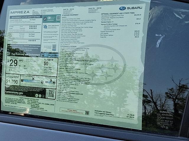 new 2026 Subaru Impreza car, priced at $30,650