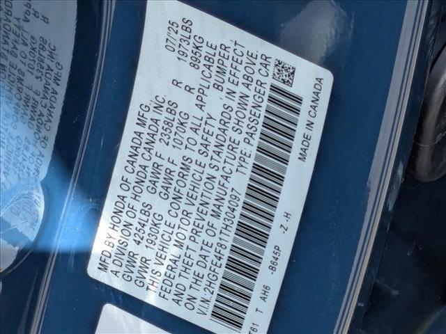 new 2026 Honda Civic Hybrid car, priced at $29,702