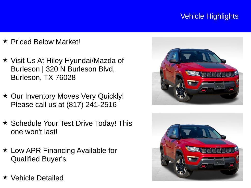 used 2018 Jeep Compass car, priced at $15,497