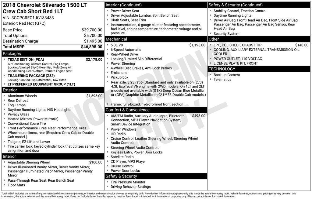 used 2018 Chevrolet Silverado 1500 car, priced at $21,673