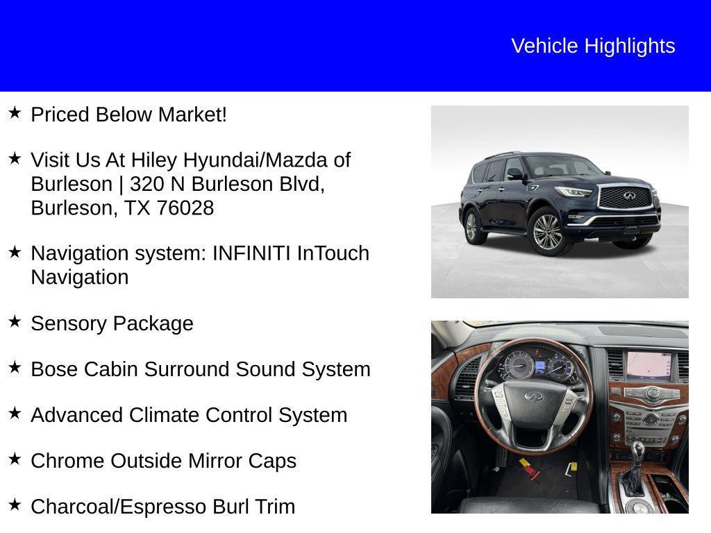 used 2019 INFINITI QX80 car, priced at $16,497