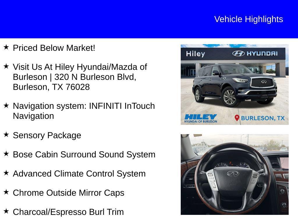 used 2019 INFINITI QX80 car, priced at $17,277