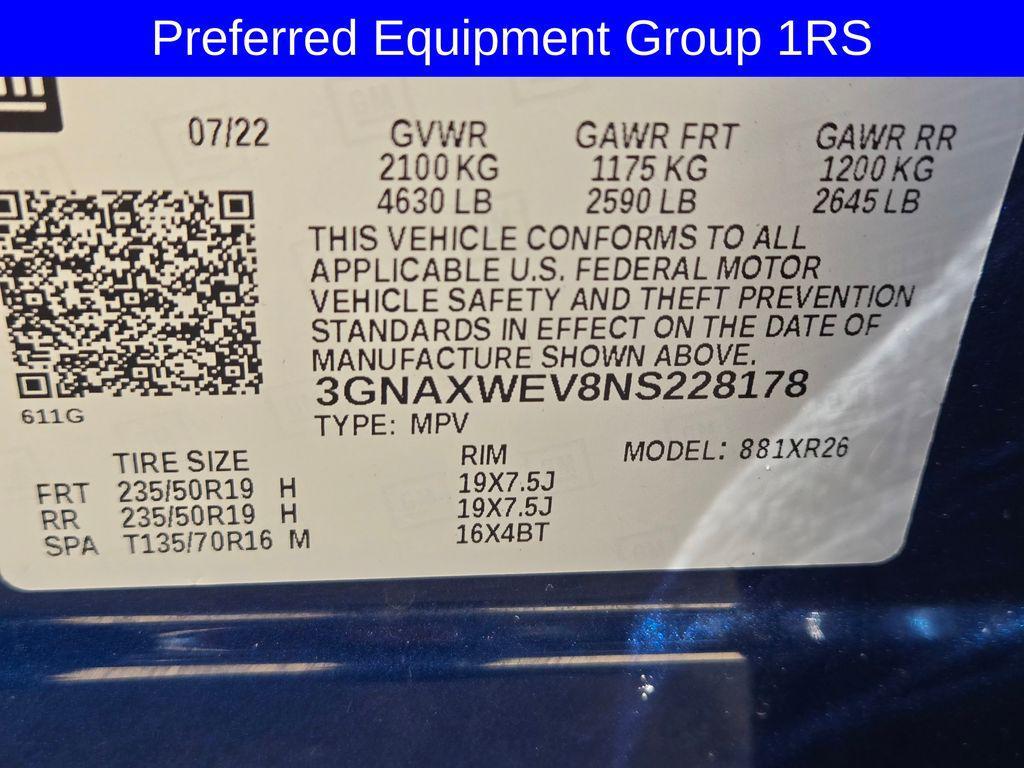 used 2022 Chevrolet Equinox car, priced at $21,277