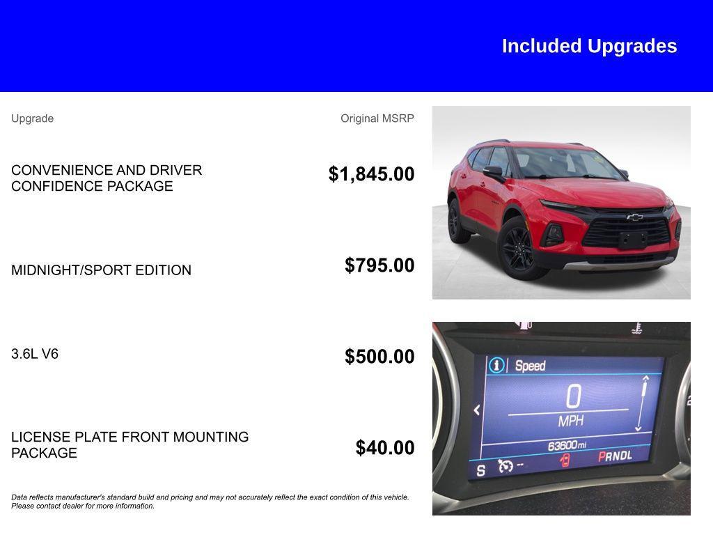 used 2021 Chevrolet Blazer car, priced at $19,477