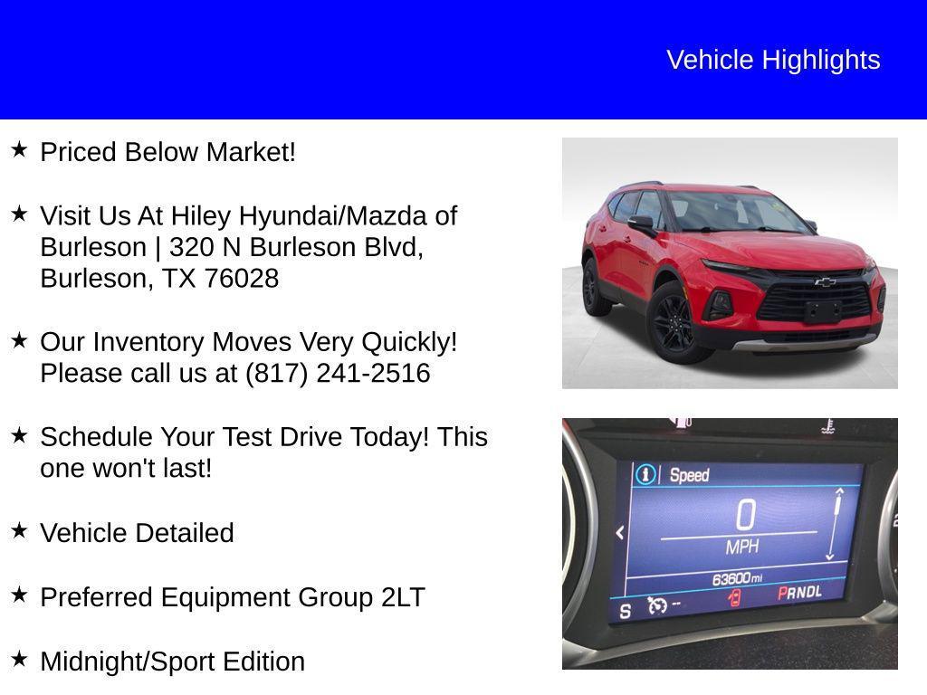 used 2021 Chevrolet Blazer car, priced at $19,477