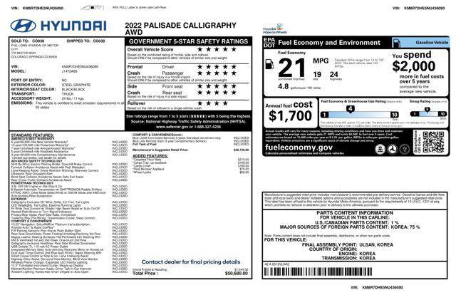 used 2022 Hyundai Palisade car, priced at $32,998