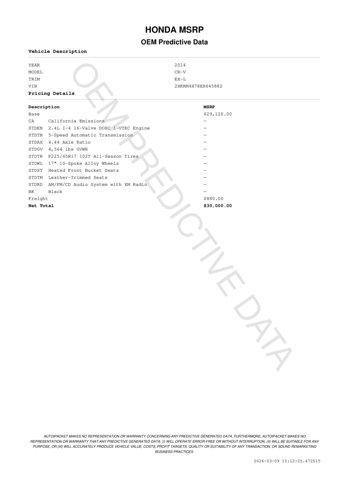 used 2014 Honda CR-V car, priced at $15,800