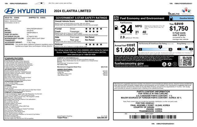 used 2024 Hyundai Elantra car, priced at $21,998