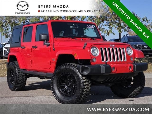 used 2018 Jeep Wrangler JK Unlimited car, priced at $18,494