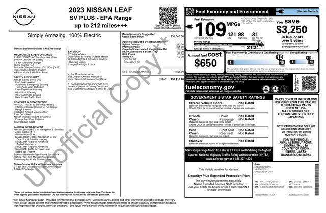 used 2023 Nissan Leaf car, priced at $15,500