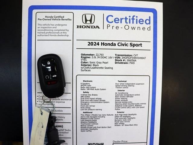used 2024 Honda Civic car, priced at $22,570