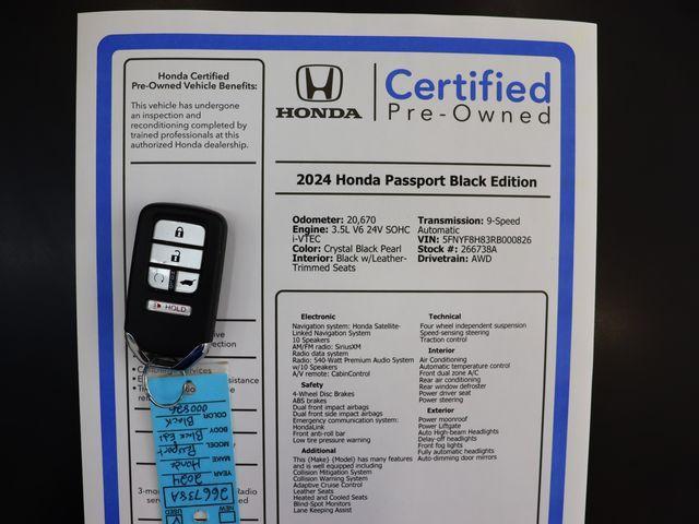 used 2024 Honda Passport car, priced at $38,812