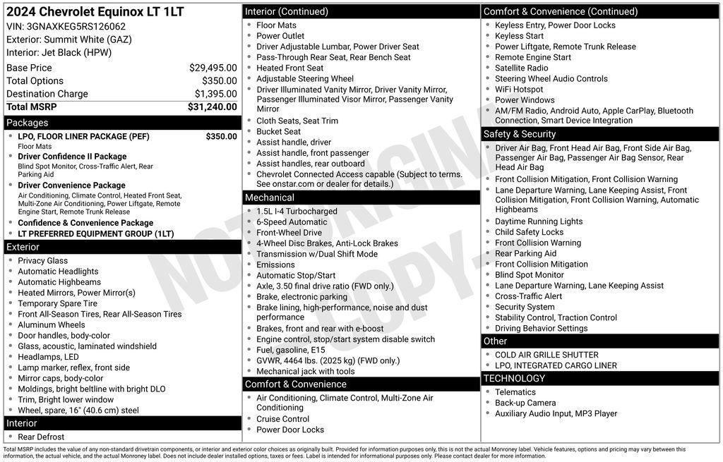 used 2024 Chevrolet Equinox car, priced at $23,687