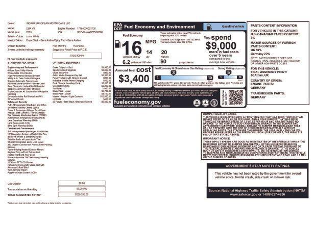 used 2023 Aston Martin DBX car, priced at $111,600