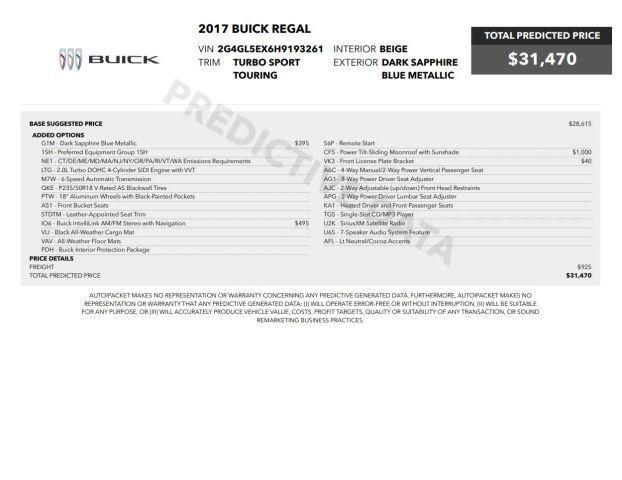 used 2017 Buick Regal car, priced at $15,850