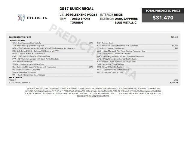 used 2017 Buick Regal car, priced at $14,950
