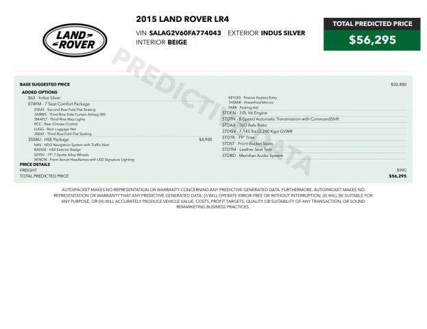 used 2015 Land Rover LR4 car