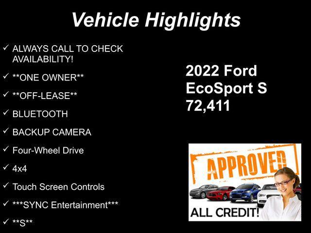 used 2022 Ford EcoSport car, priced at $11,132