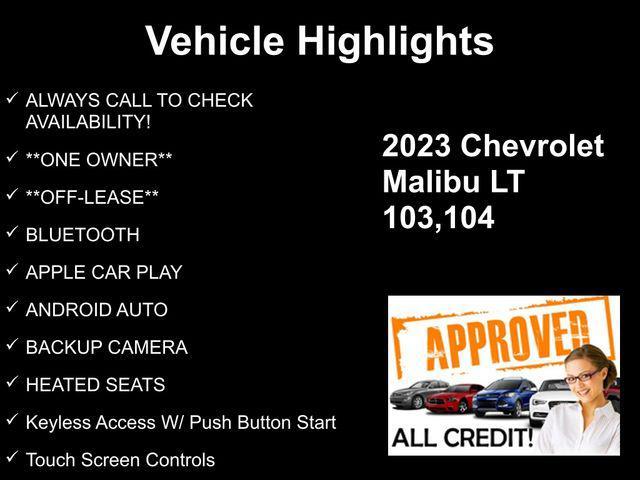 used 2023 Chevrolet Malibu car, priced at $13,540